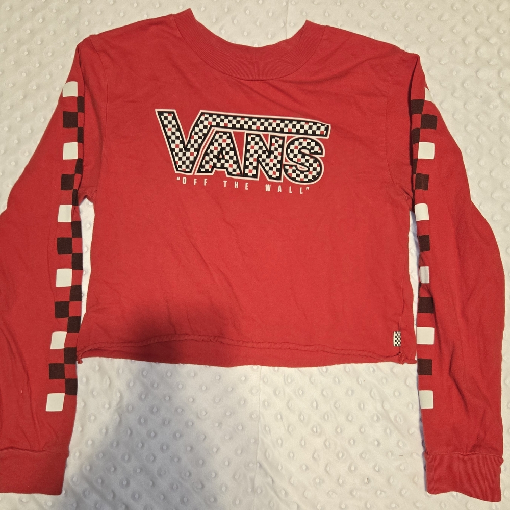 Vans Red Long Sleeve‎ Crop Top